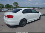 2014 Volkswagen Jetta 2.0l S White vin: 3VW2K7AJ5EM275559