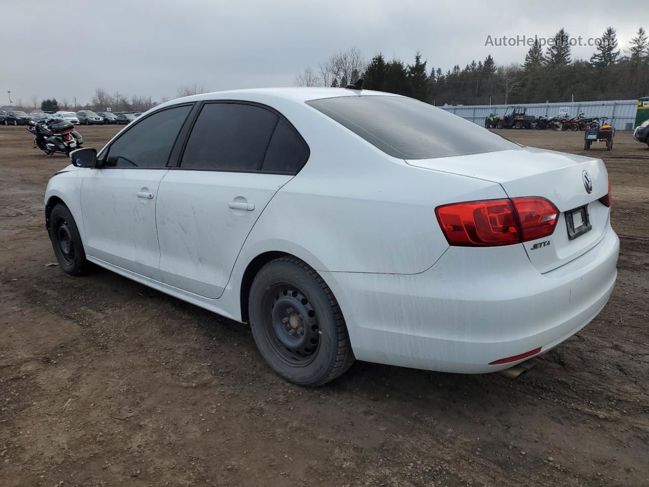 2014 Volkswagen Jetta Base White vin: 3VW2K7AJ5EM308012