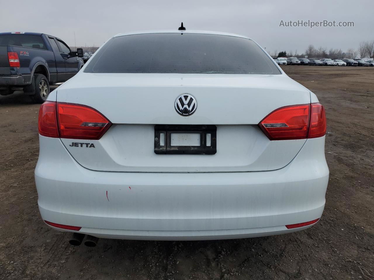 2014 Volkswagen Jetta Base White vin: 3VW2K7AJ5EM308012