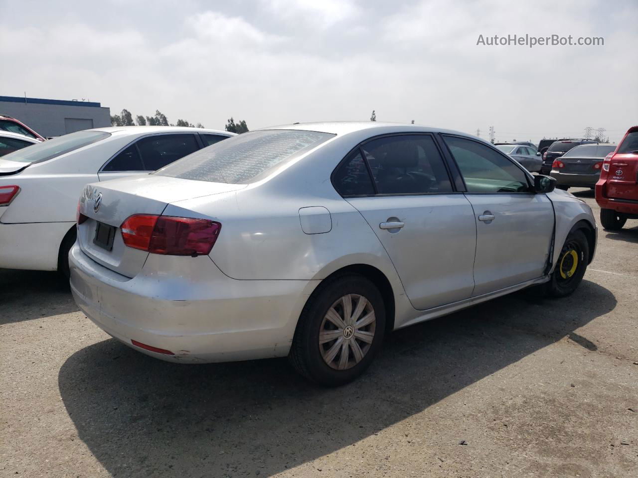 2014 Volkswagen Jetta Base Silver vin: 3VW2K7AJ5EM356271