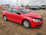 2014 Volkswagen Jetta Base Red vin: 3VW2K7AJ5EM378089