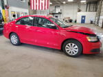 2014 Volkswagen Jetta Base Red vin: 3VW2K7AJ5EM432930