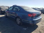 2015 Volkswagen Jetta Base Blue vin: 3VW2K7AJ5FM217274