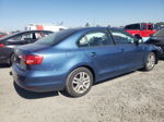 2015 Volkswagen Jetta Base Blue vin: 3VW2K7AJ5FM217274