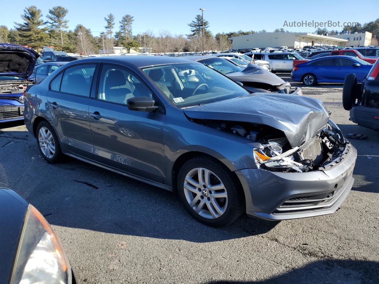 2015 Volkswagen Jetta Base Silver vin: 3VW2K7AJ5FM242000