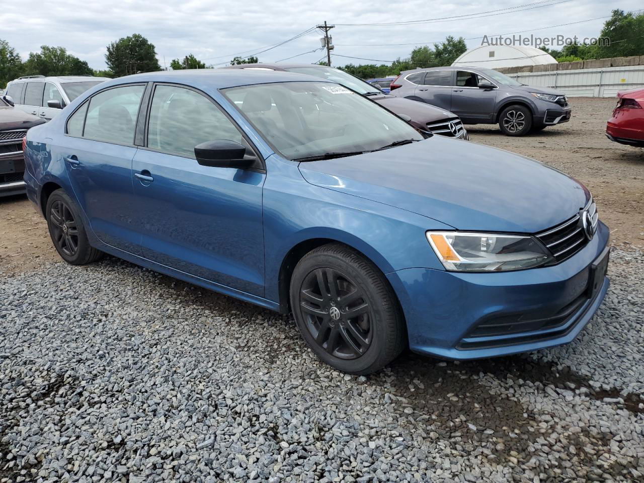 2015 Volkswagen Jetta Base Синий vin: 3VW2K7AJ5FM245625