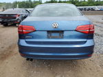 2015 Volkswagen Jetta Base Blue vin: 3VW2K7AJ5FM245625