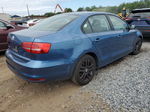 2015 Volkswagen Jetta Base Blue vin: 3VW2K7AJ5FM245625