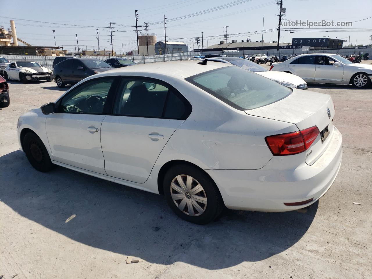 2015 Volkswagen Jetta Base White vin: 3VW2K7AJ5FM266104