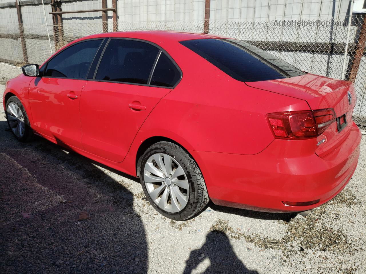 2015 Volkswagen Jetta Base Red vin: 3VW2K7AJ5FM273571