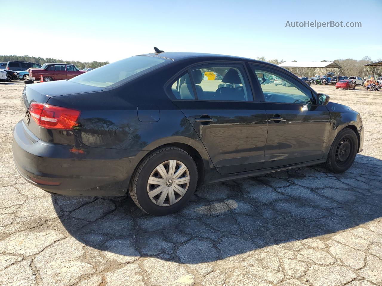 2015 Volkswagen Jetta Base Black vin: 3VW2K7AJ5FM338399