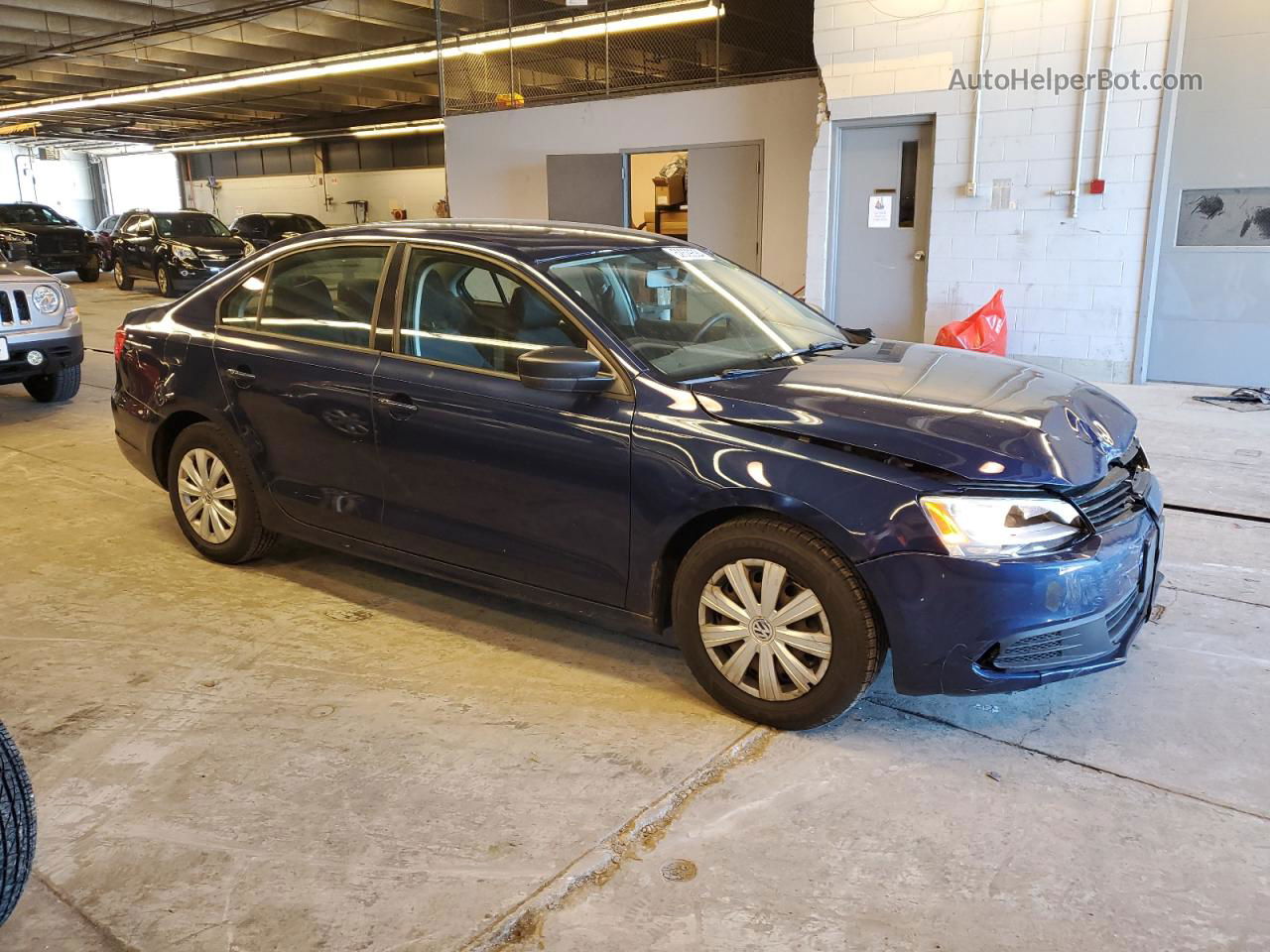 2011 Volkswagen Jetta Base Blue vin: 3VW2K7AJ6BM330354