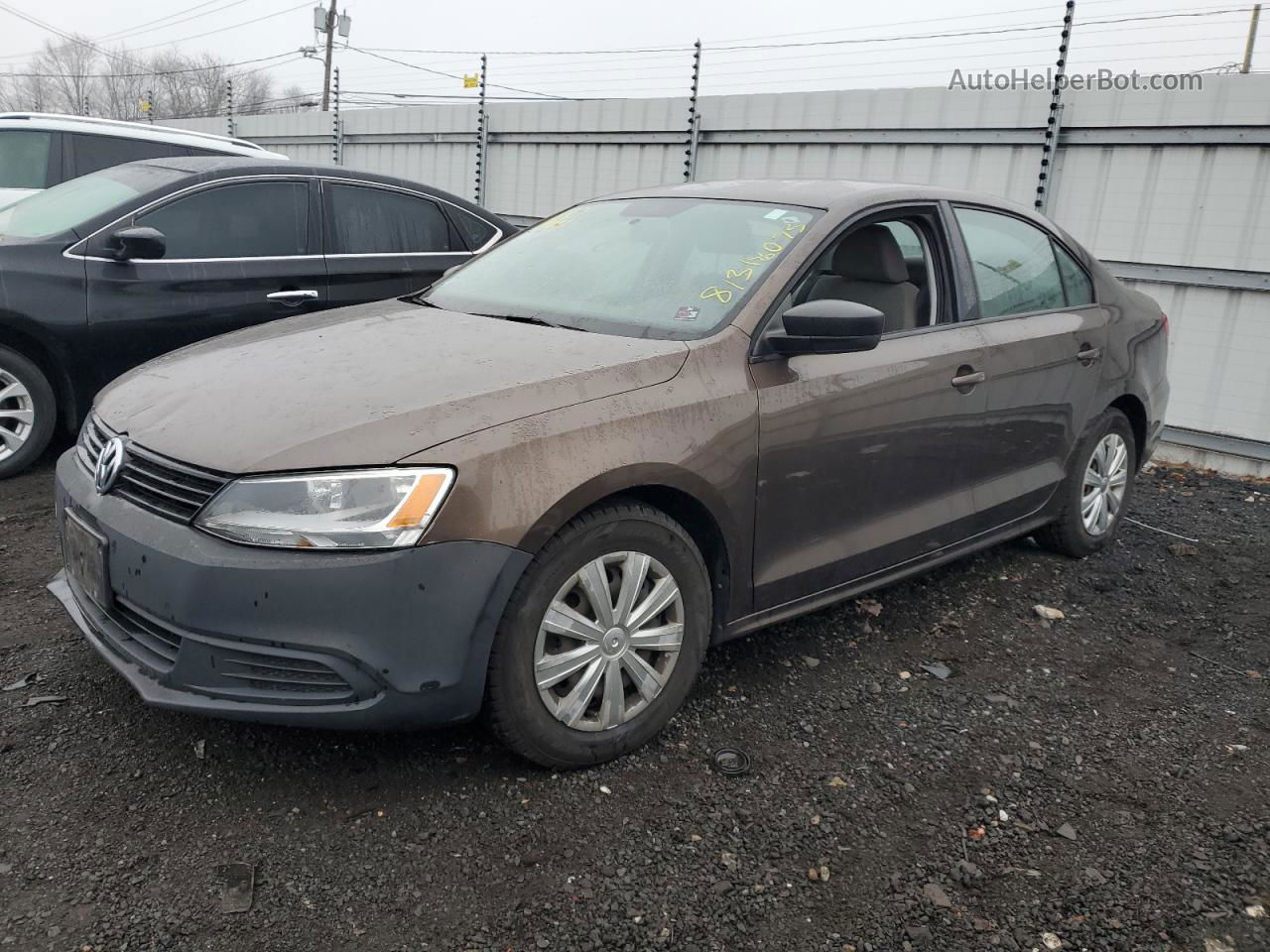 2011 Volkswagen Jetta Base Brown vin: 3VW2K7AJ6BM390246