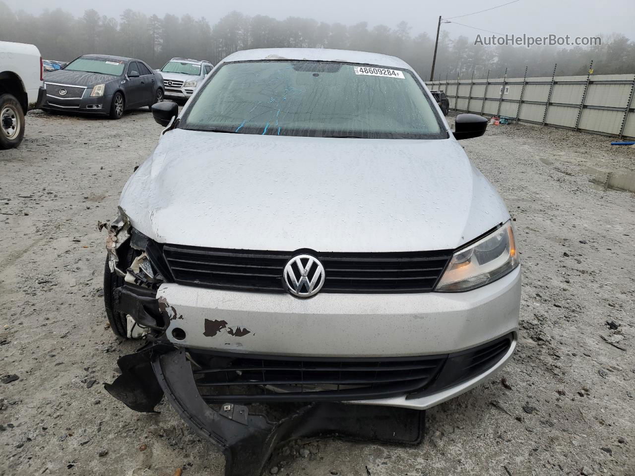 2012 Volkswagen Jetta Base Silver vin: 3VW2K7AJ6CM301261