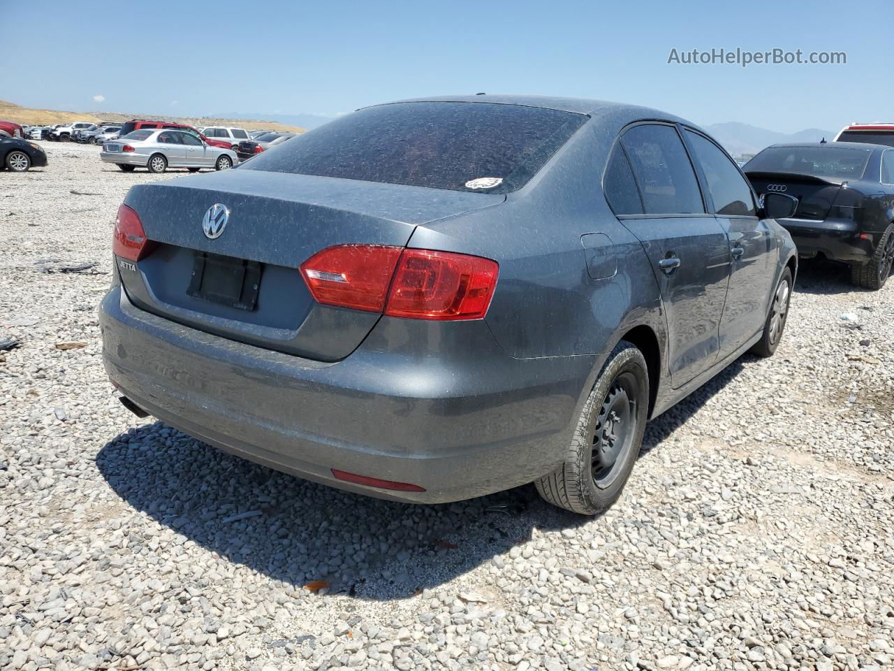 2012 Volkswagen Jetta Base Gray vin: 3VW2K7AJ6CM304192