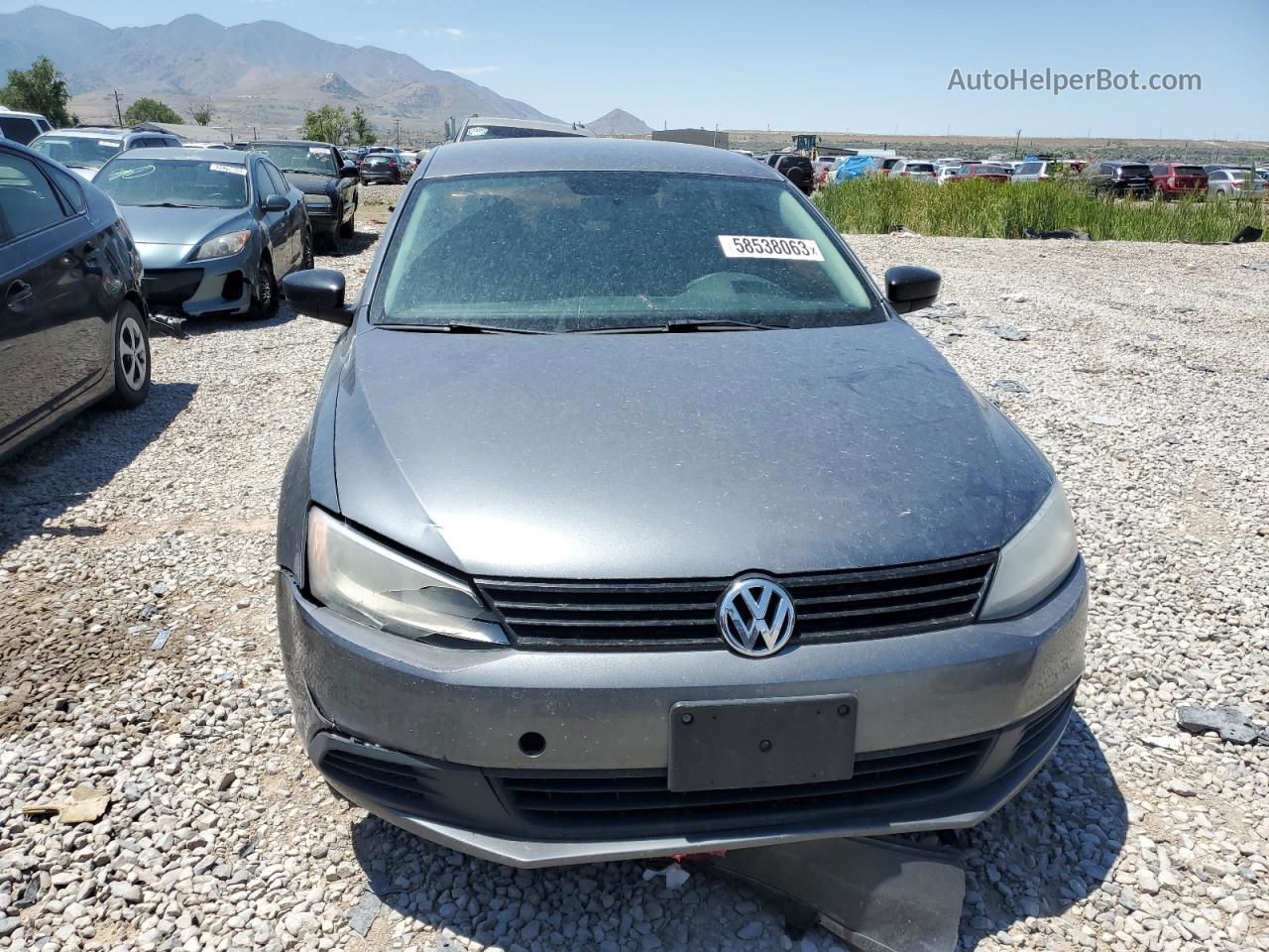 2012 Volkswagen Jetta Base Gray vin: 3VW2K7AJ6CM304192