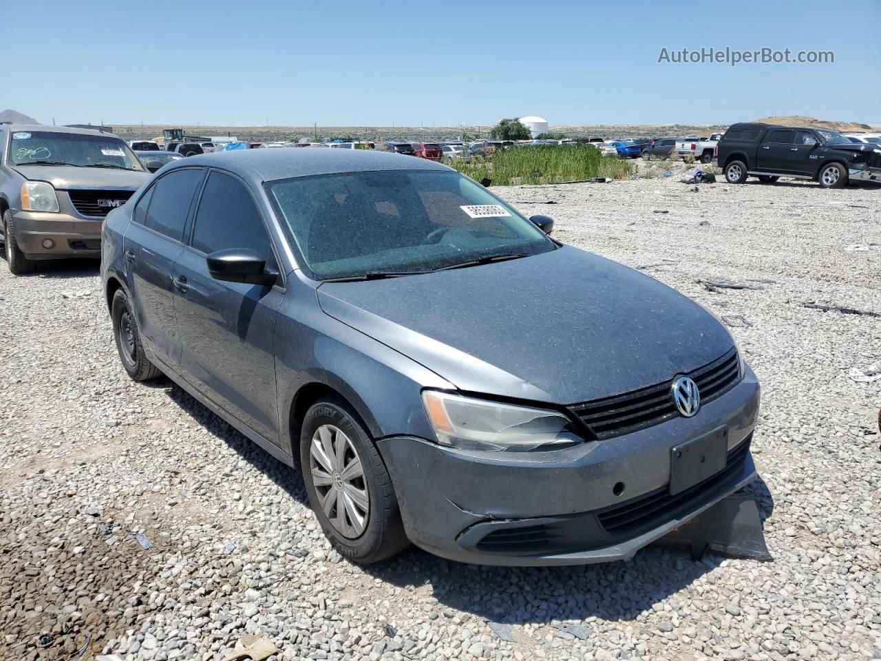 2012 Volkswagen Jetta Base Gray vin: 3VW2K7AJ6CM304192