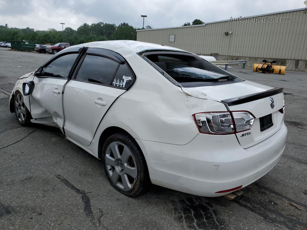 2012 Volkswagen Jetta Base White vin: 3VW2K7AJ6CM316875