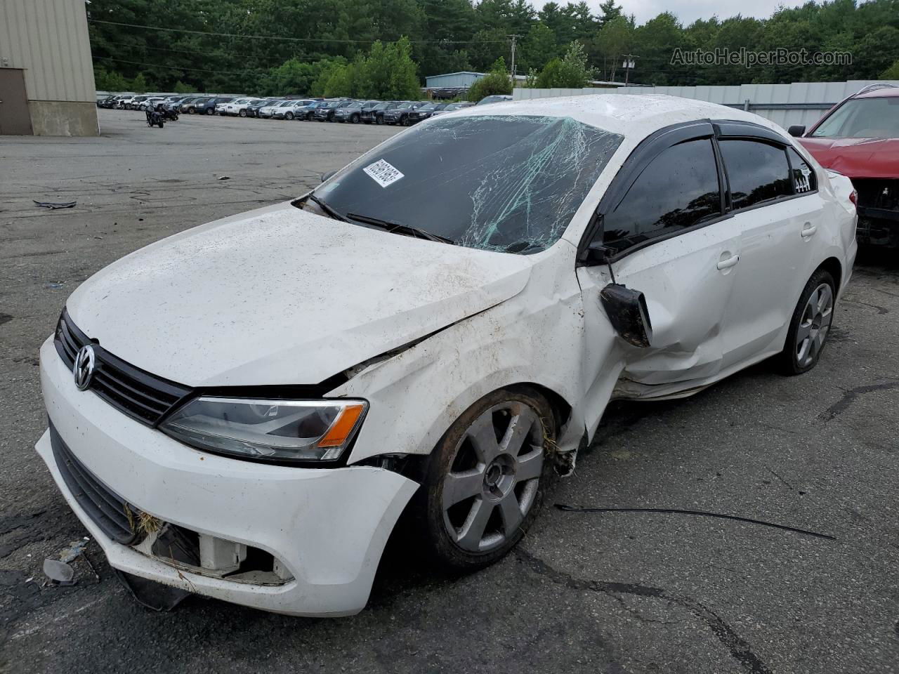 2012 Volkswagen Jetta Base White vin: 3VW2K7AJ6CM316875