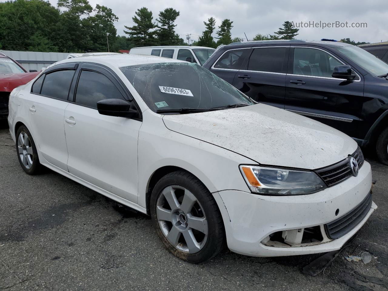 2012 Volkswagen Jetta Base White vin: 3VW2K7AJ6CM316875