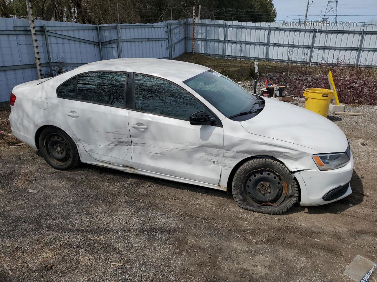 2012 Volkswagen Jetta Base White vin: 3VW2K7AJ6CM318576