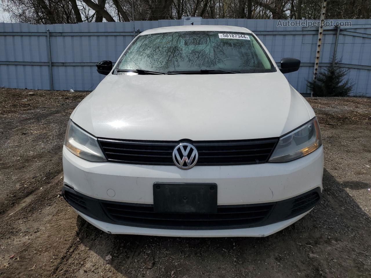 2012 Volkswagen Jetta Base White vin: 3VW2K7AJ6CM318576