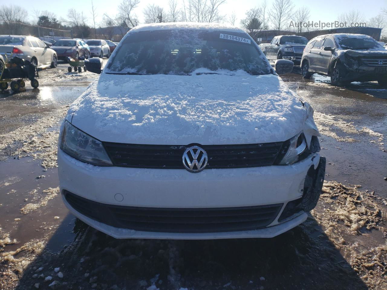 2012 Volkswagen Jetta Base White vin: 3VW2K7AJ6CM378342