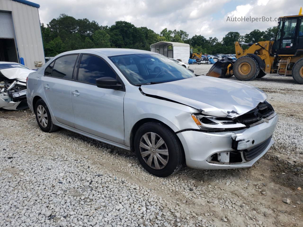 2013 Volkswagen Jetta Base Silver vin: 3VW2K7AJ6DM207012