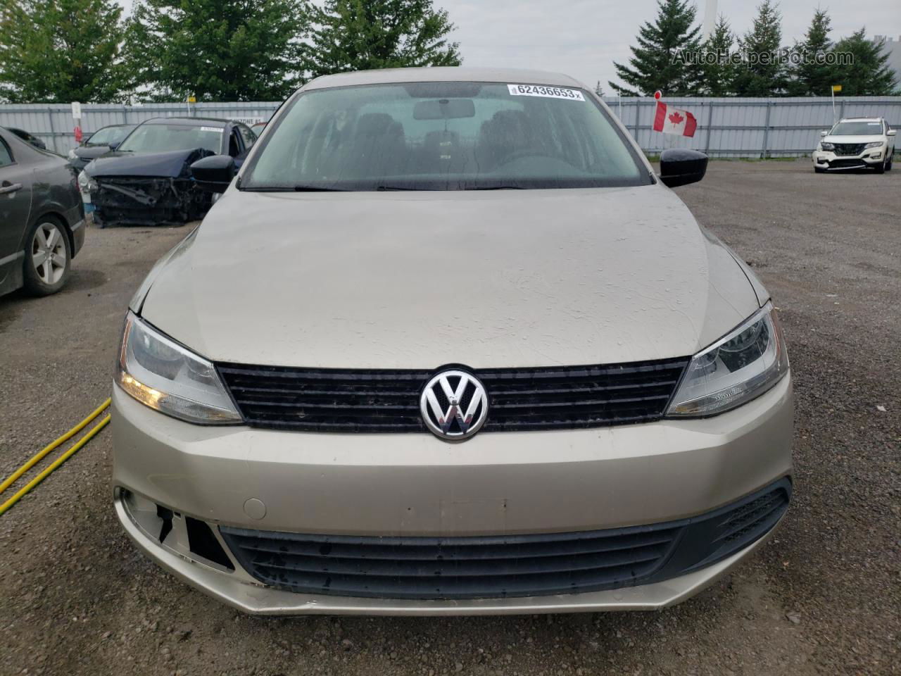 2013 Volkswagen Jetta Base Beige vin: 3VW2K7AJ6DM266691