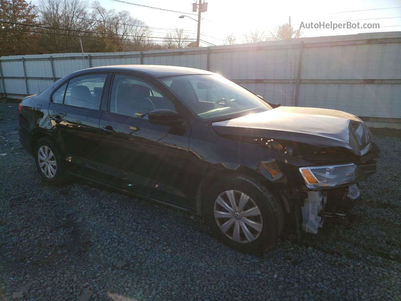 2013 Volkswagen Jetta Base Black vin: 3VW2K7AJ6DM281241