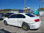 2013 Volkswagen Jetta 2.0l S White vin: 3VW2K7AJ6DM292191