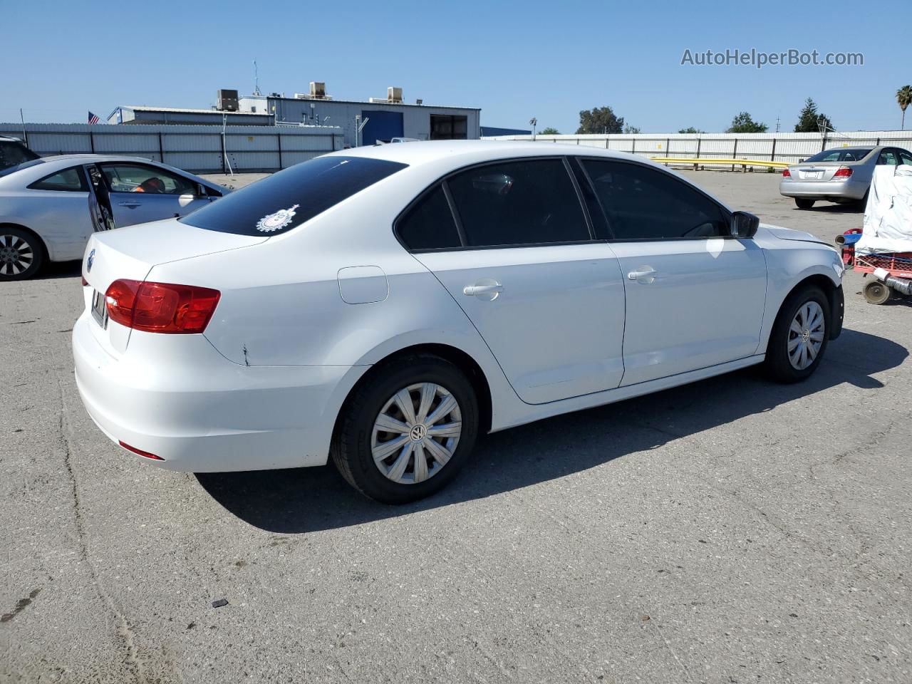 2013 Volkswagen Jetta Base White vin: 3VW2K7AJ6DM437374