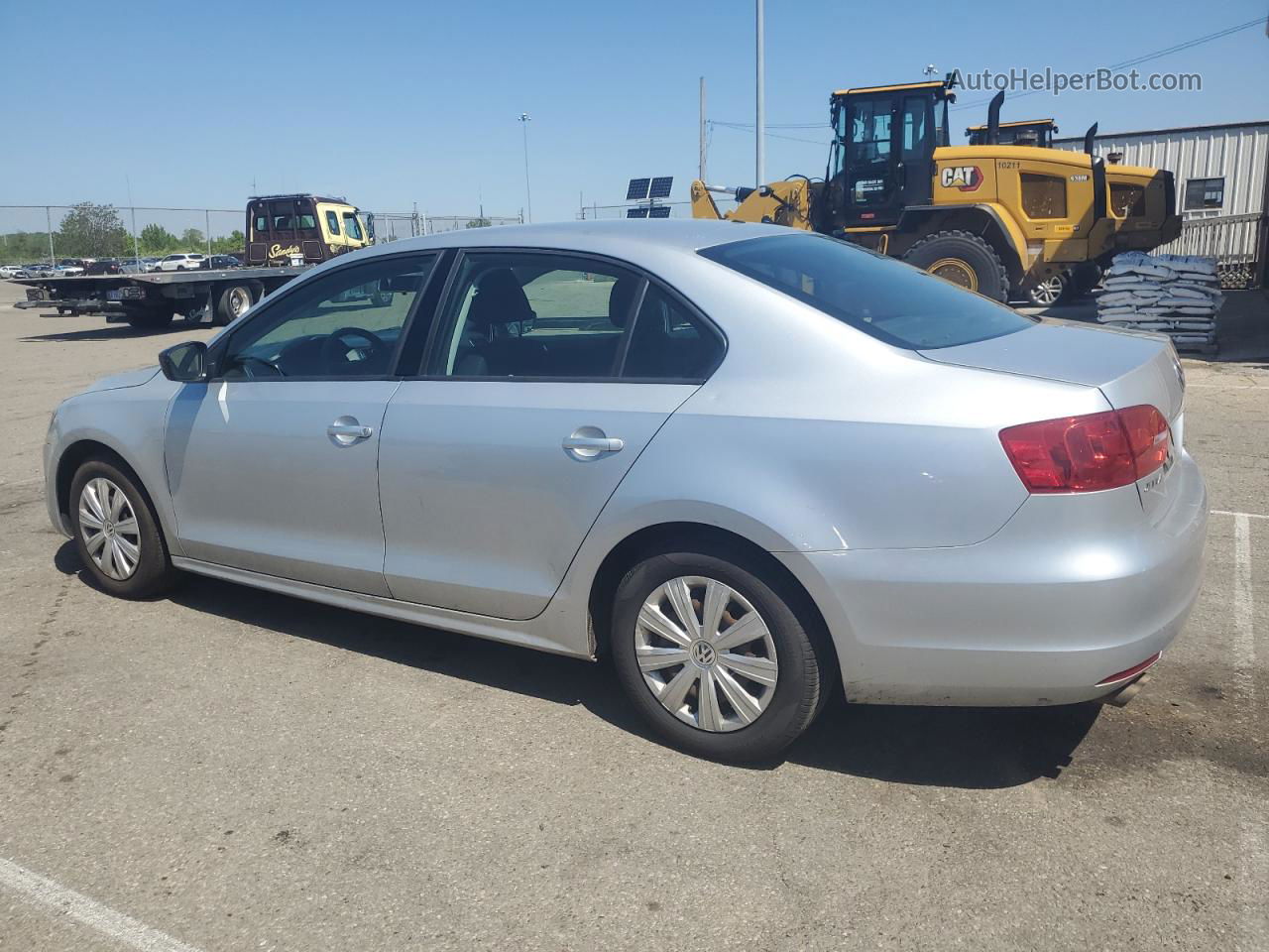 2014 Volkswagen Jetta Base Silver vin: 3VW2K7AJ6EM222921