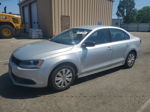 2014 Volkswagen Jetta Base Silver vin: 3VW2K7AJ6EM222921