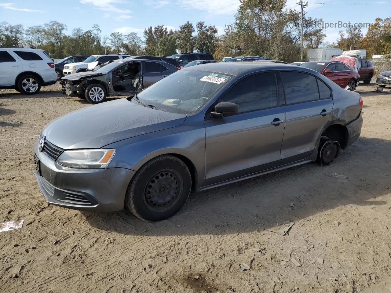 2014 Volkswagen Jetta Base Зеленый vin: 3VW2K7AJ6EM301554