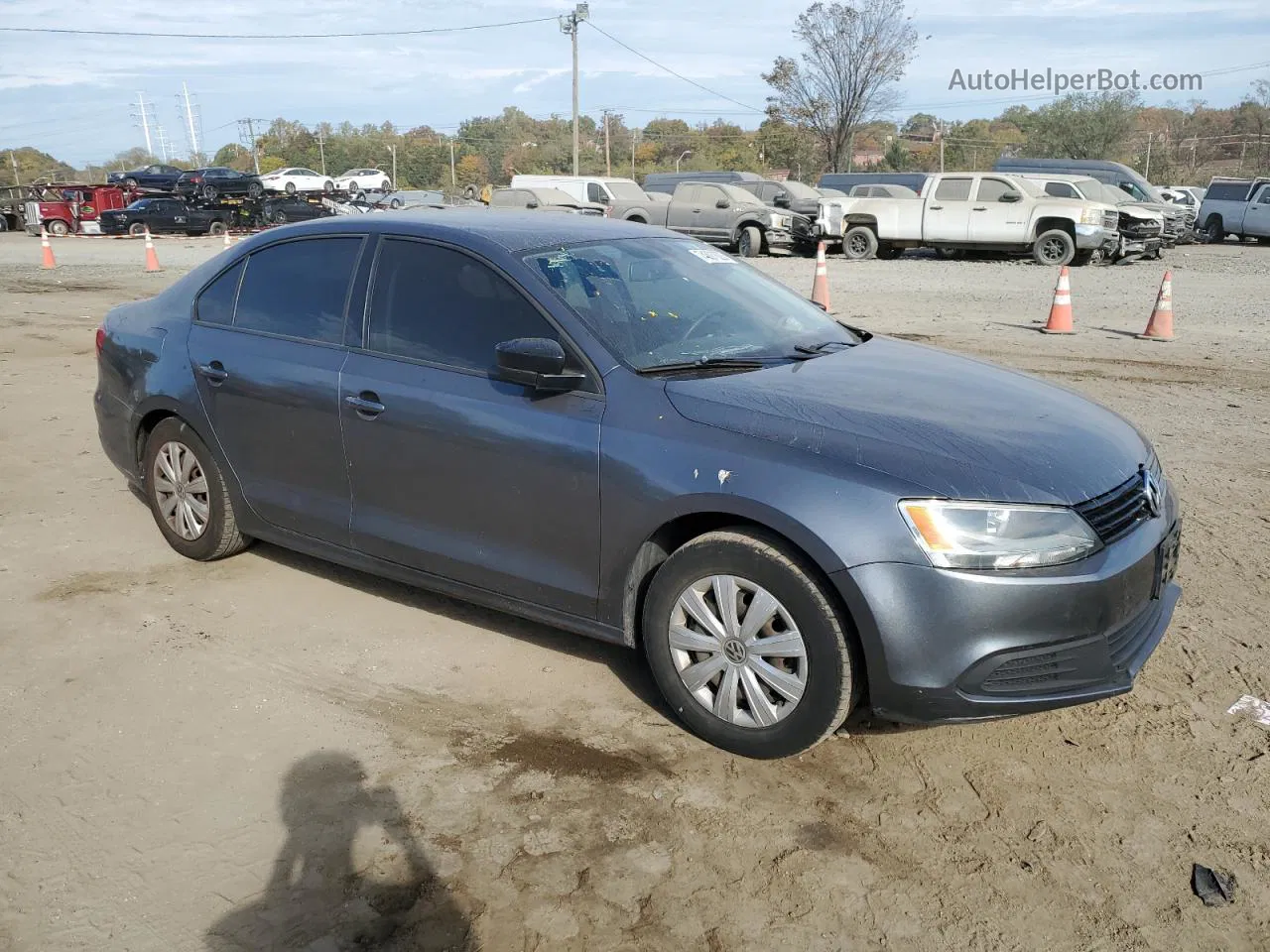 2014 Volkswagen Jetta Base Зеленый vin: 3VW2K7AJ6EM301554