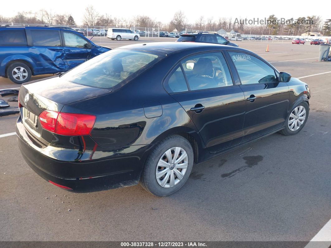 2014 Volkswagen Jetta 2.0l S Black vin: 3VW2K7AJ6EM369871