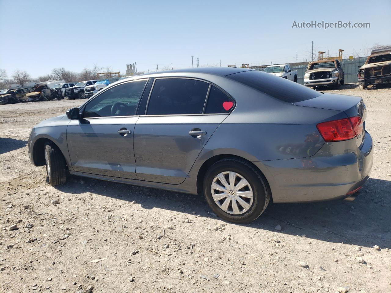 2014 Volkswagen Jetta Base Gray vin: 3VW2K7AJ6EM404912