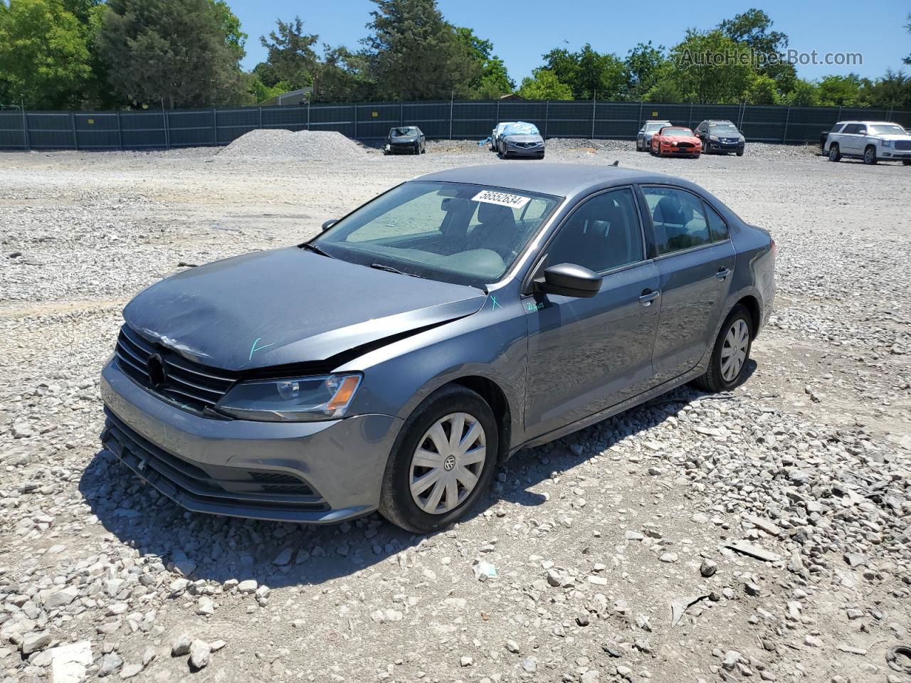 2015 Volkswagen Jetta Base Gray vin: 3VW2K7AJ6FM295787