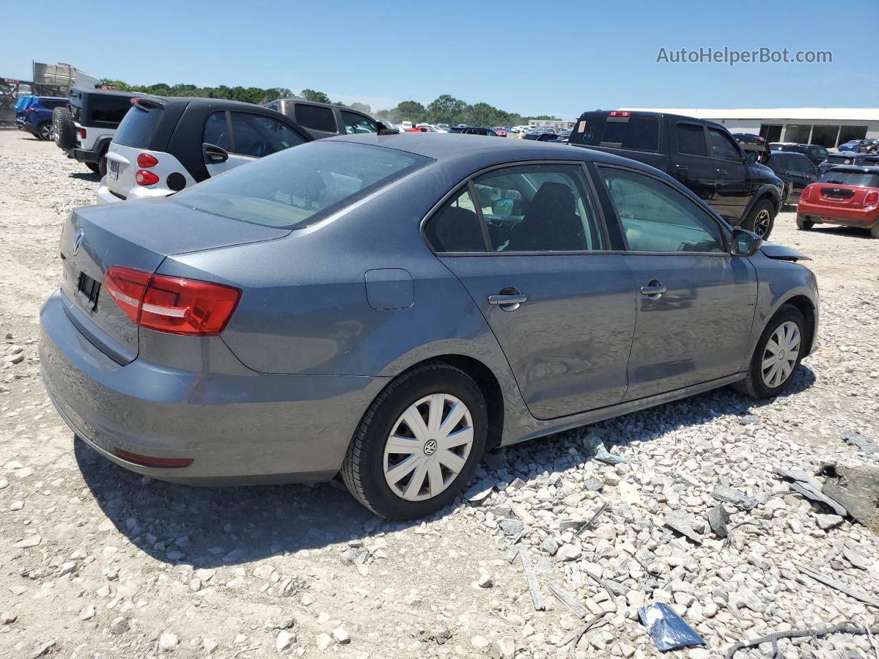 2015 Volkswagen Jetta Base Gray vin: 3VW2K7AJ6FM295787