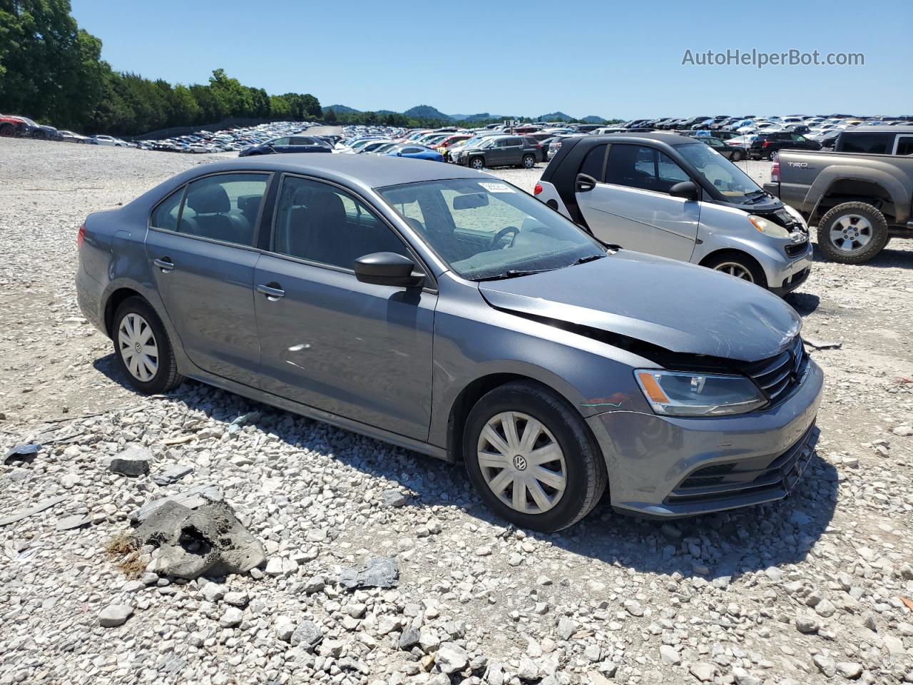 2015 Volkswagen Jetta Base Gray vin: 3VW2K7AJ6FM295787