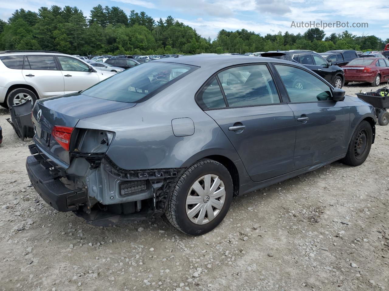 2015 Volkswagen Jetta Base Gray vin: 3VW2K7AJ6FM303421