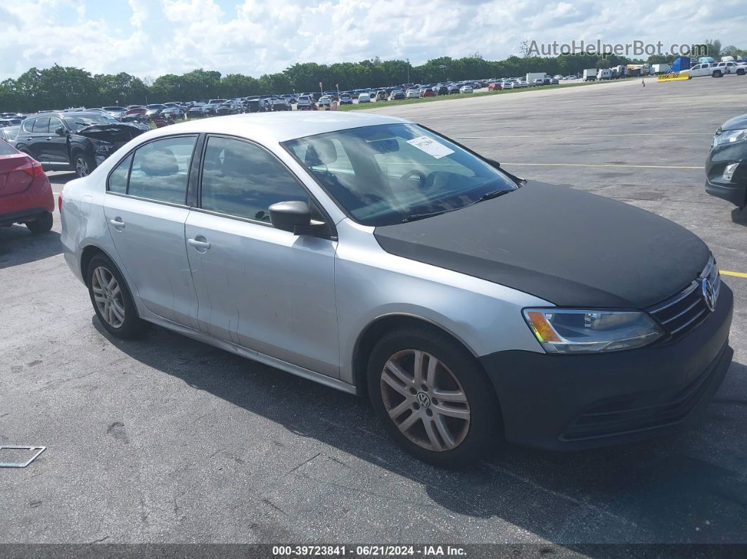 2015 Volkswagen Jetta 2.0l S Silver vin: 3VW2K7AJ6FM355132