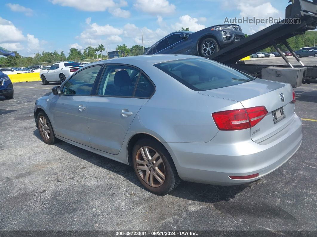 2015 Volkswagen Jetta 2.0l S Silver vin: 3VW2K7AJ6FM355132