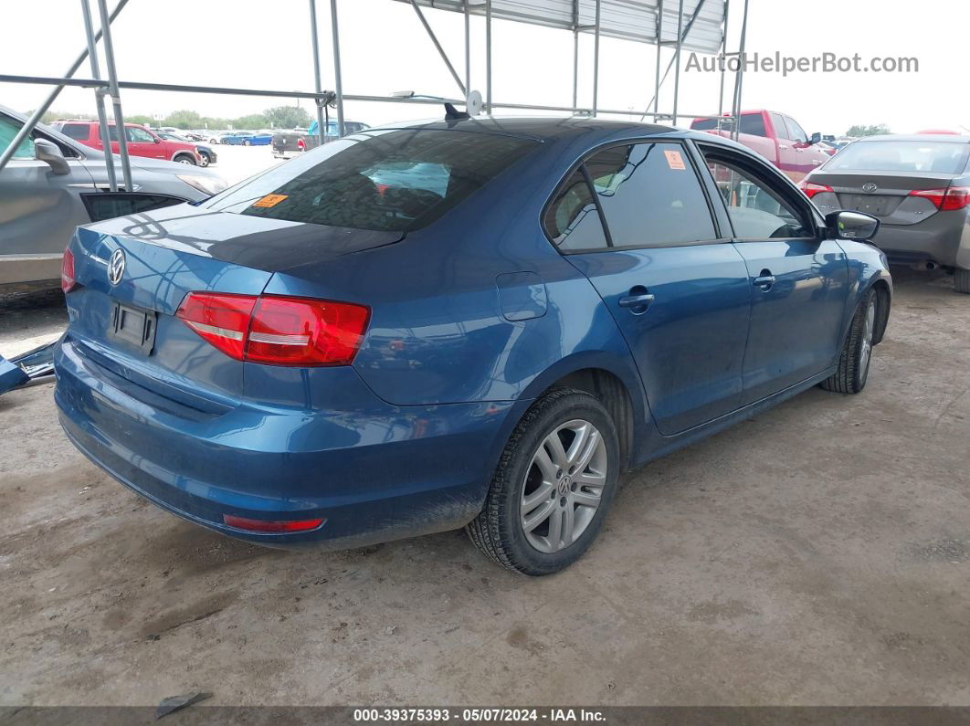 2015 Volkswagen Jetta 2.0l S Blue vin: 3VW2K7AJ6FM358063