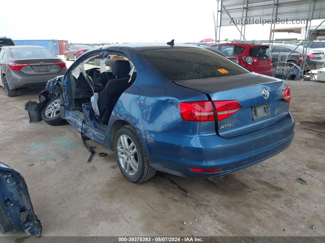 2015 Volkswagen Jetta 2.0l S Blue vin: 3VW2K7AJ6FM358063