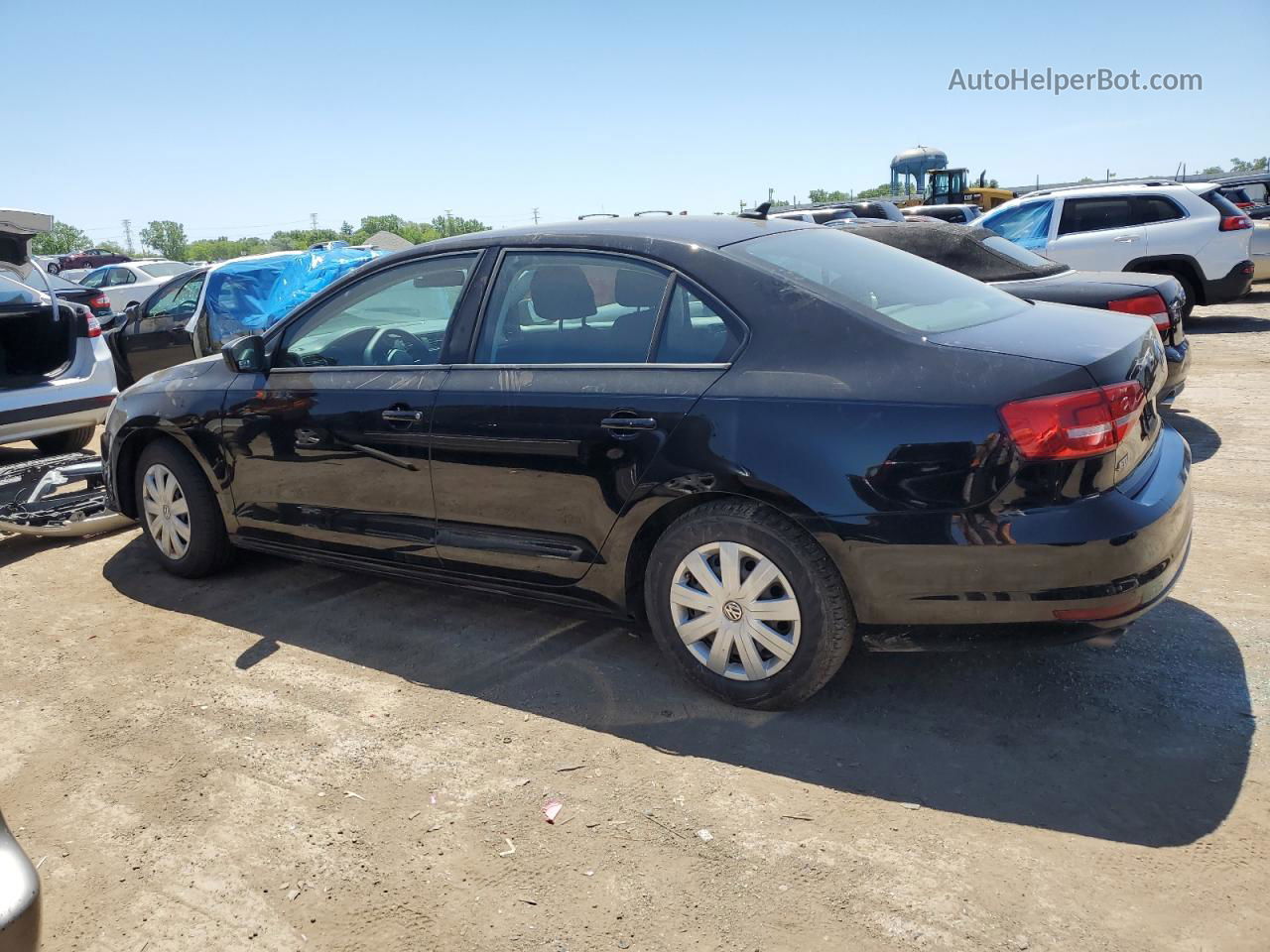 2015 Volkswagen Jetta Base Black vin: 3VW2K7AJ6FM423283