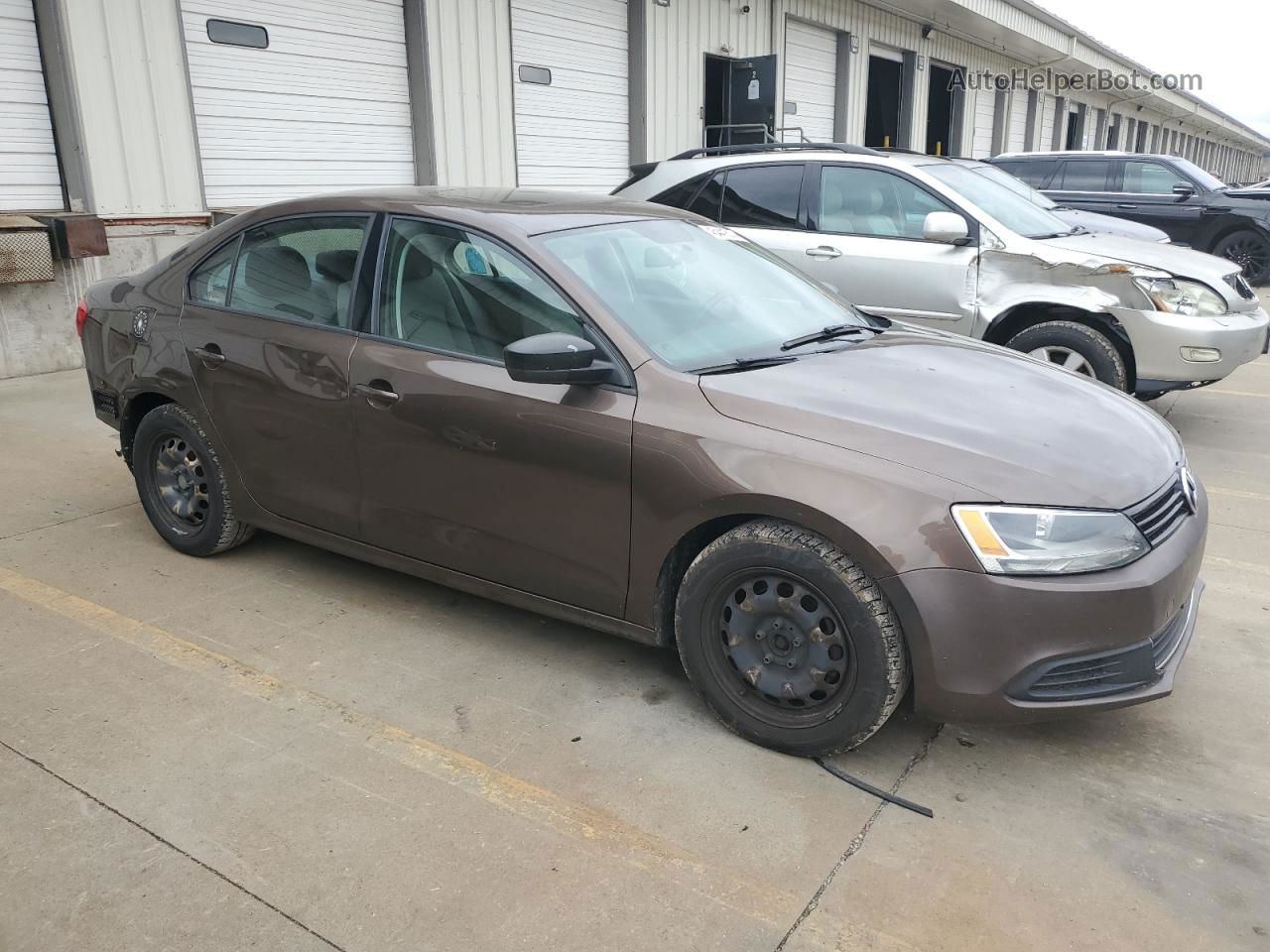 2012 Volkswagen Jetta Base Brown vin: 3VW2K7AJ7CM324855