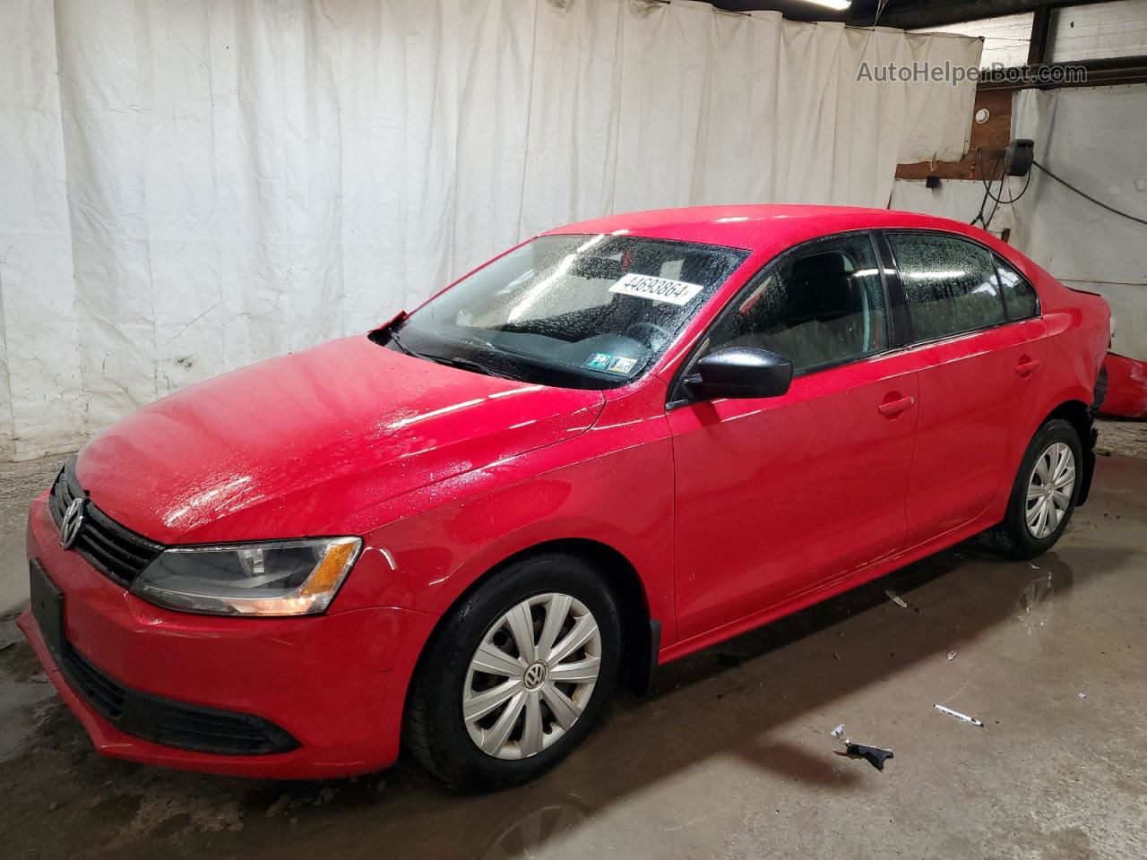 2012 Volkswagen Jetta Base Red vin: 3VW2K7AJ7CM356558