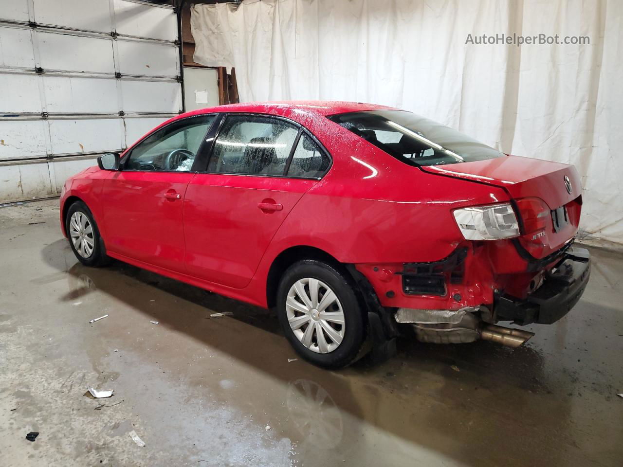 2012 Volkswagen Jetta Base Red vin: 3VW2K7AJ7CM356558